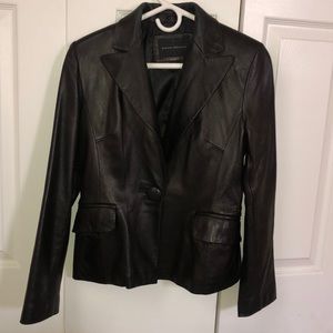 Leather blazer jacket